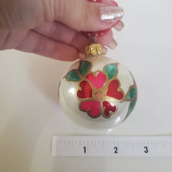 Vintage Hand painted glass Ornament - Picture 6 of 7